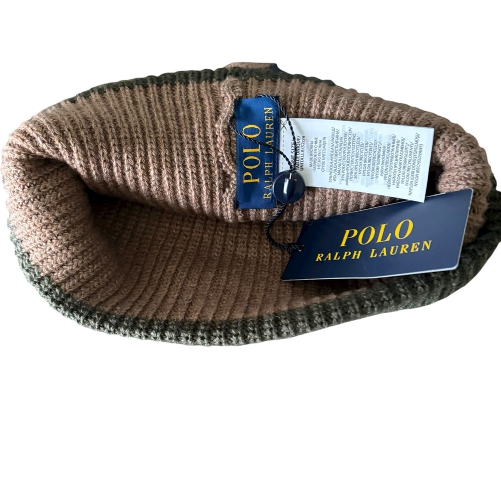 🆕 Polo Ralph Lauren Expedition Series Knit Beanie 3 Patches (Labels) one Size - Picture 7 of 8
